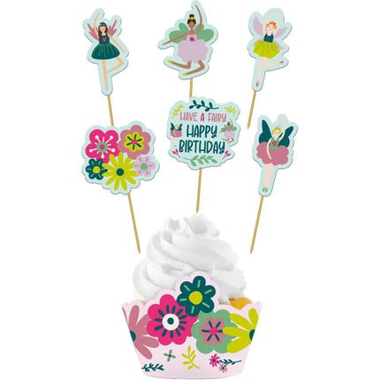 Ballerina Cupcake Toppers Met Vormpjes 12 delig van Folat koop je bij Partywinkel