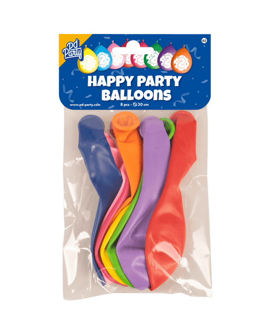 Ballonnen 2 Jaar Hoera 30cm 8st van Paper Dreams koop je bij Partywinkel