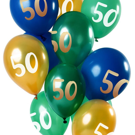 Ballonnen 50 Jaar Mix 30cm 12st van Folat koop je bij Partywinkel