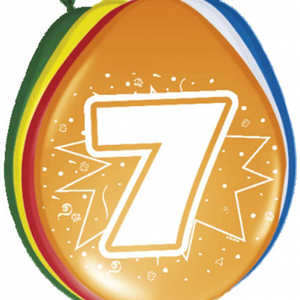 Ballonnen 7 Jaar 30cm 8st van Folat koop je bij Partywinkel