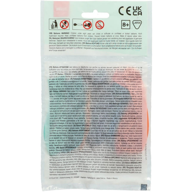 Ballonnen 85 Jaar Gekleurd 23cm 8st van Folat koop je bij Partywinkel