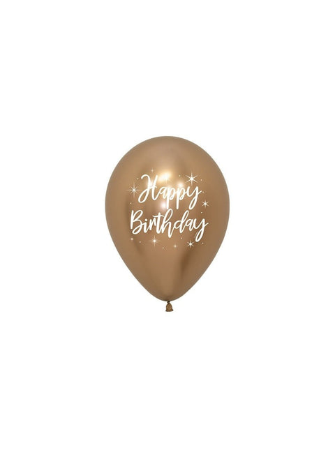 Ballonnen Happy Birthday Radiant Reflex Mix 25st van Sempertex koop je bij Partywinkel