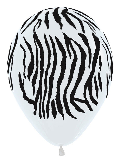 Ballonnen Jungle Stripes Mix 30cm 25st van Sempertex koop je bij Partywinkel