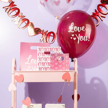 Rood Roze Ballonnen Love You! 33cm 6st van Folat koop je bij Partywinkel