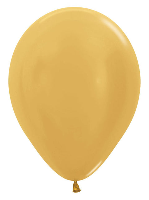 Ballonnen Metallic Gold 30cm 50st van Sempertex koop je bij Partywinkel