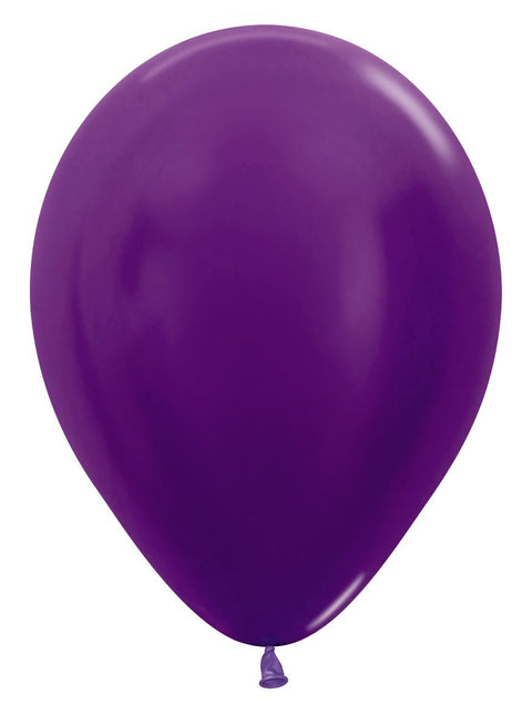Ballonnen Metallic Violet 30cm 50st van Sempertex koop je bij Partywinkel