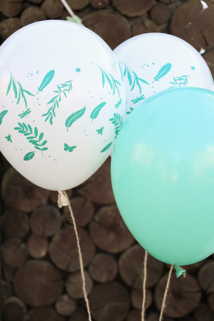 Ballonnen Natuur Groen 33cm 6st van Folat koop je bij Partywinkel