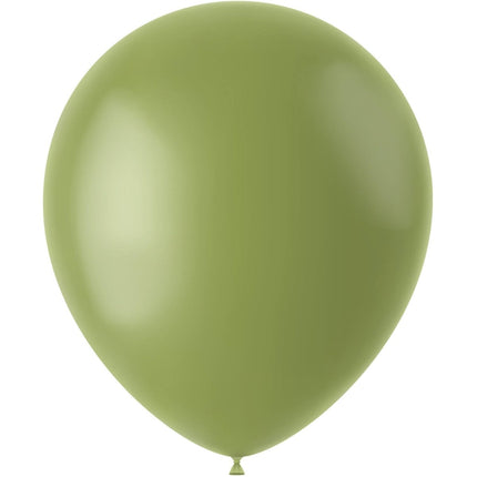 Ballonnen Olive Green 33cm - 50 stuks van Folat koop je bij Partywinkel
