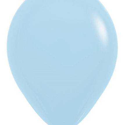 Ballonnen Pastel Matte Blue 30cm 12st van Sempertex koop je bij Partywinkel
