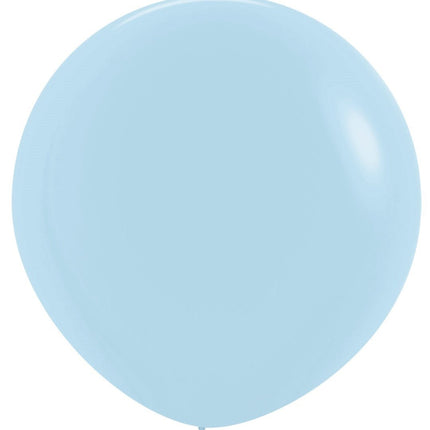 Ballonnen Pastel Matte Blue 91cm 2st van Sempertex koop je bij Partywinkel