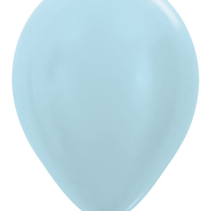 Ballonnen Pearl Blue 30cm 12st van Sempertex koop je bij Partywinkel