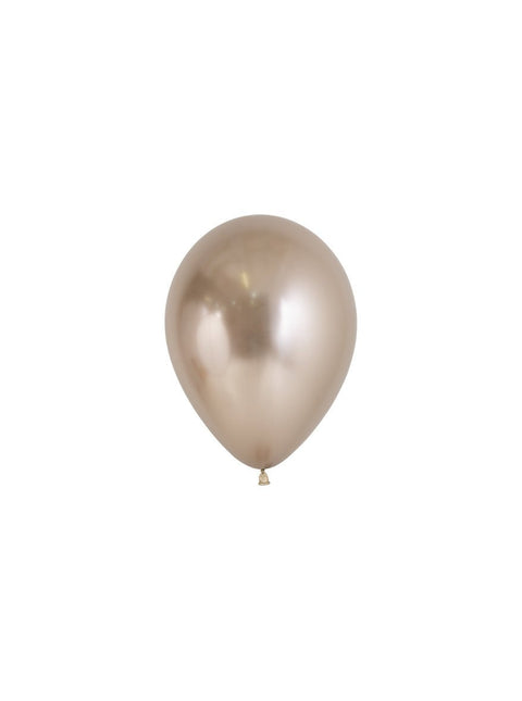 Ballonnen Reflex Champagne 12cm 50st van Sempertex koop je bij Partywinkel