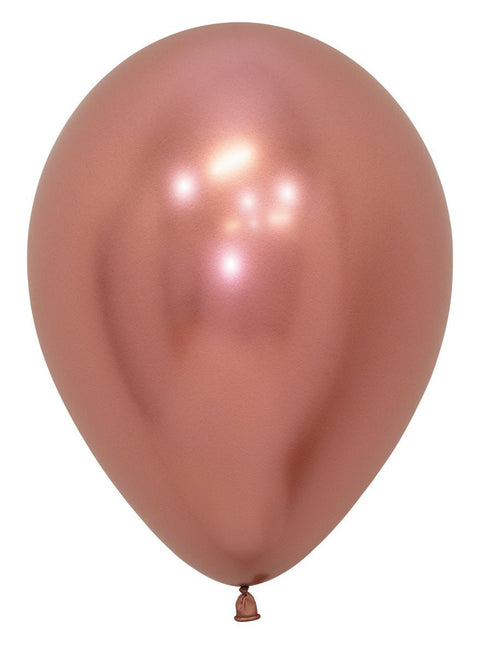 Ballonnen Reflex Rose Gold 30cm 50st van Sempertex koop je bij Partywinkel