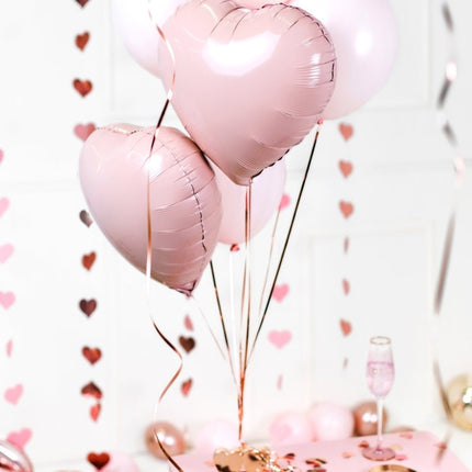 Hartjes Ballon Gewicht Rose Goud 11,5cm van Partydeco koop je bij Partywinkel