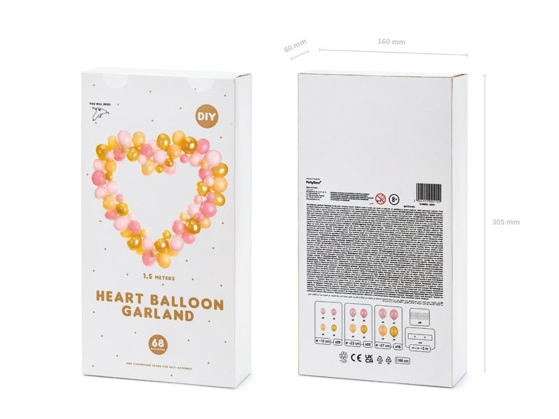 Balloonboog Hart 14 delig van Partydeco koop je bij Partywinkel