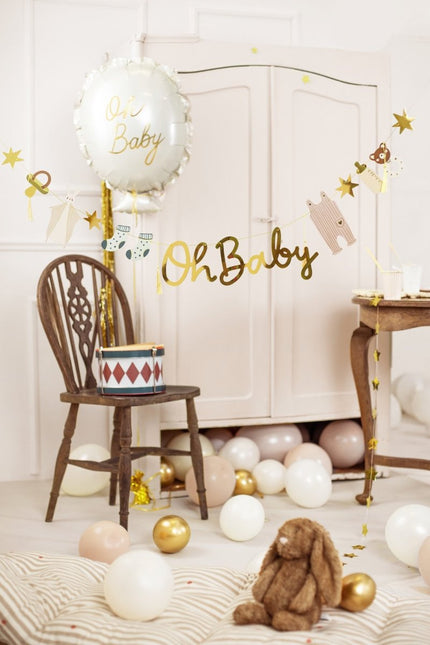 Banner Oh Baby 2,5m van Partydeco koop je bij Partywinkel
