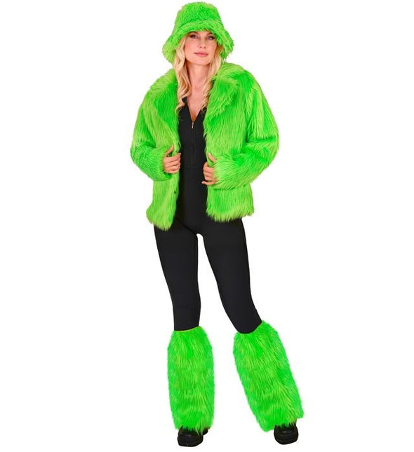Beenwarmers Pluche Neon Groen van Widmann koop je bij Partywinkel