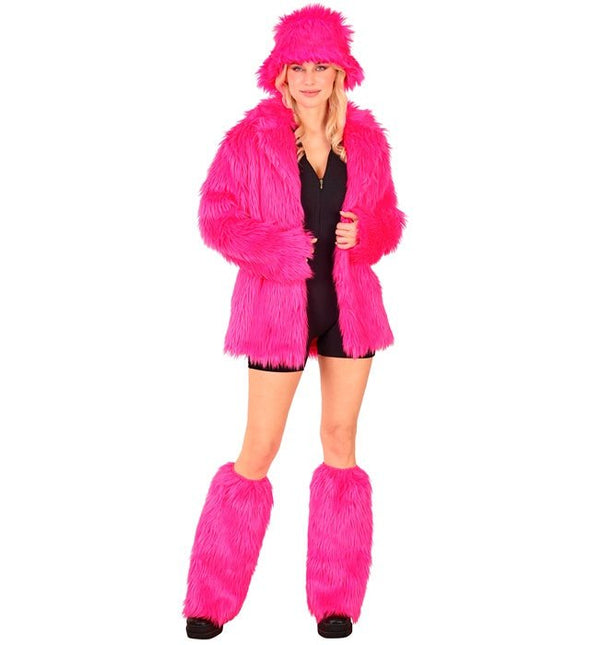 Beenwarmers Pluche Neon Roze van Widmann koop je bij Partywinkel
