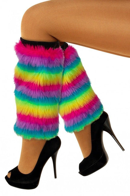 Beenwarmers Pluche Regenboog Streep van PartyXplosion koop je bij Partywinkel