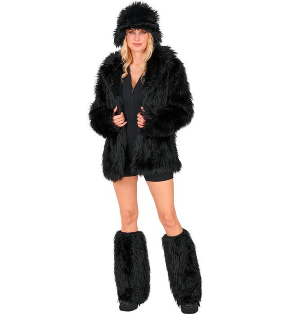 Beenwarmers Pluche Zwart van Widmann koop je bij Partywinkel