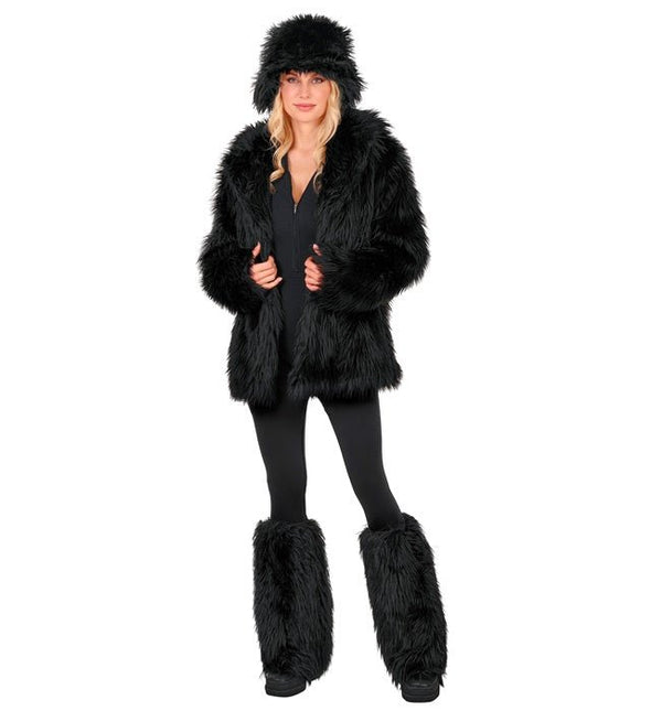 Beenwarmers Pluche Zwart van Widmann koop je bij Partywinkel