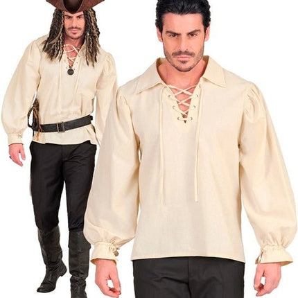 BEIGE HISTORISCH KARAKTER SHIRT van Widmann koop je bij Partywinkel