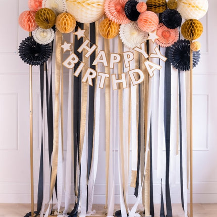 Beige Lint 30cm 3st van Partydeco koop je bij Partywinkel