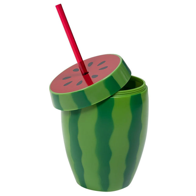 Beker Met Rietje Watermeloen van Boland koop je bij Partywinkel