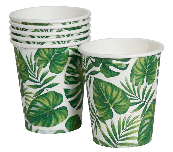 Bekers Palmbladeren 240ml 6st van Fiestas Guirca koop je bij Partywinkel