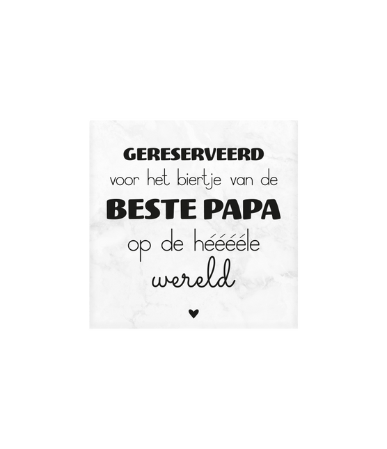 Beste Pappa Marmeren Onderzetters 10cm van Paper Dreams koop je bij Partywinkel
