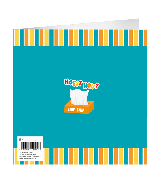 Beterschap Wenskaart 23cm van Paper Dreams koop je bij Partywinkel