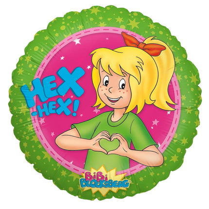 Bibi Blocksberg Helium Ballon Groen Leeg 45cm