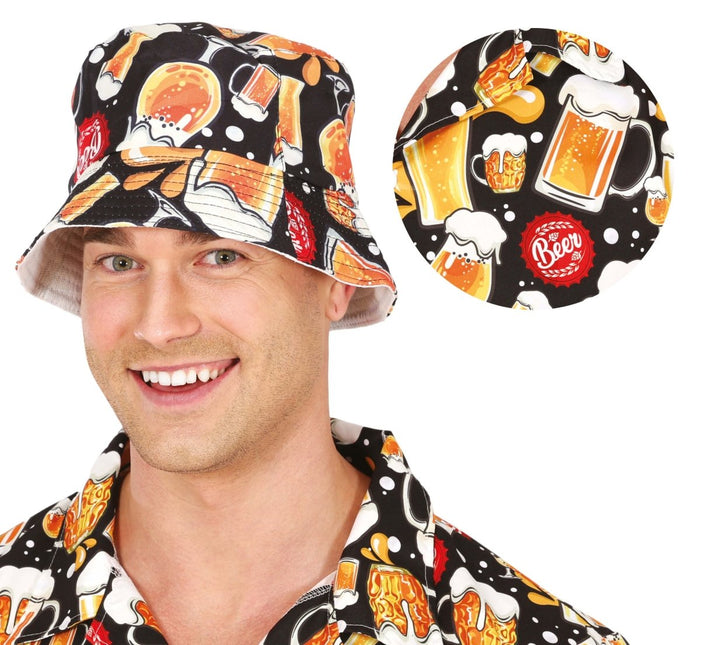 Bier Hoed Zwart Oranje van Fiestas Guirca koop je bij Partywinkel