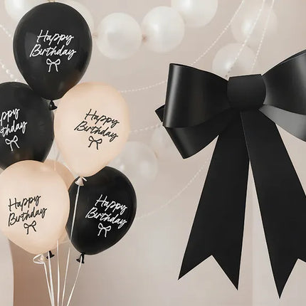 Ballonnen Happy Birthday strikken, 30 cm