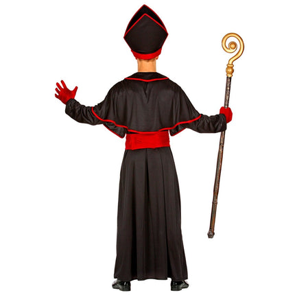 Bisschop Kostuum Zwart Rood 4 delig van Widmann koop je bij Partywinkel