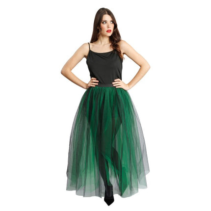 Tule Rok Dames Zwart Groen