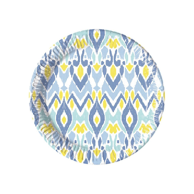 Blauw Gele Borden 20cm 8st van Procos koop je bij Partywinkel