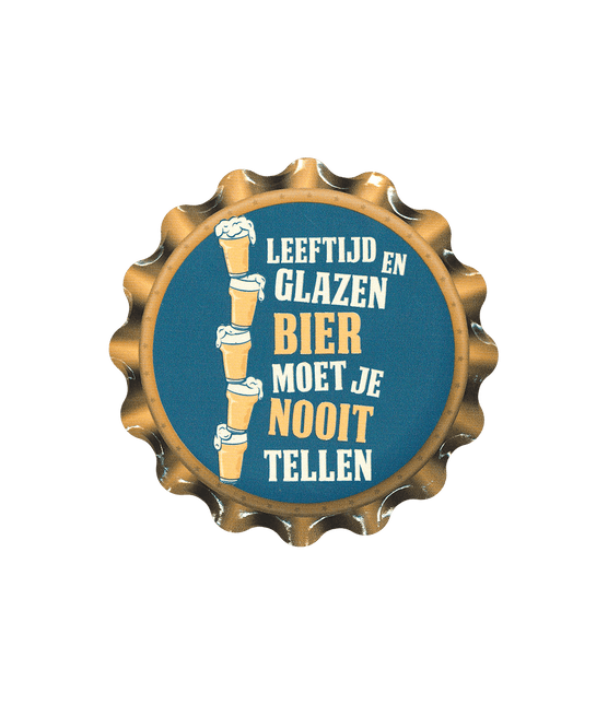 Blauw Gele Onderzetters Leeftijd En Glazen Bier 11cm van Paper Dreams koop je bij Partywinkel