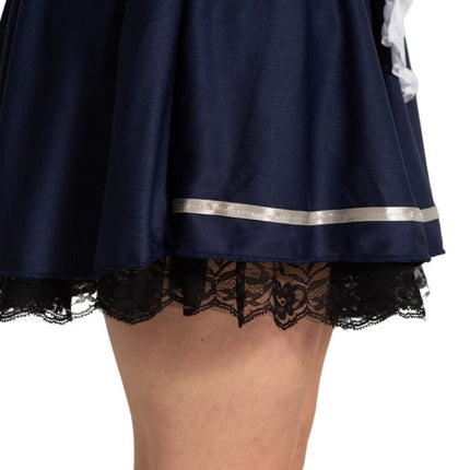 Blauw Witte Dirndl Jurk Oktoberfest Linda van Partychimp koop je bij Partywinkel