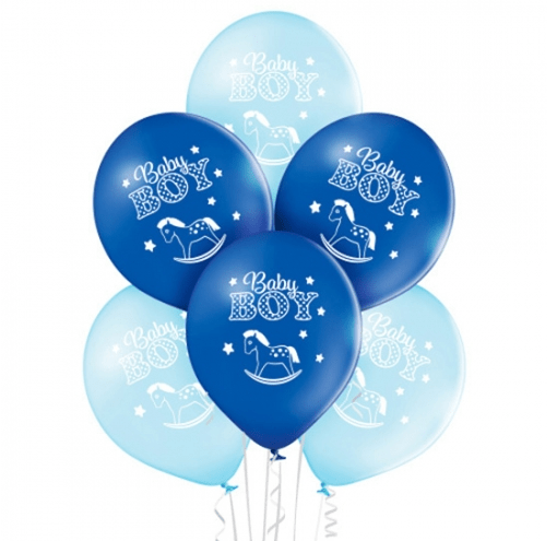 Blauwe Ballonnen Baby Boy 30cm 10st van VDV Benefit koop je bij Partywinkel