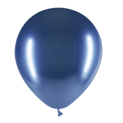 Blauwe Ballonnen Chroom 30cm 50st van Balloonia koop je bij Partywinkel