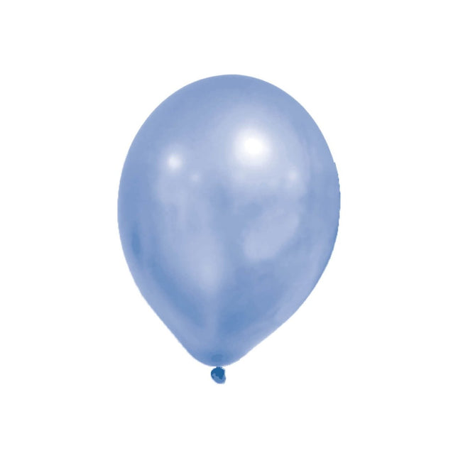 Blauwe Ballonnen Metallic Pastel Leeg 8st van Procos koop je bij Partywinkel