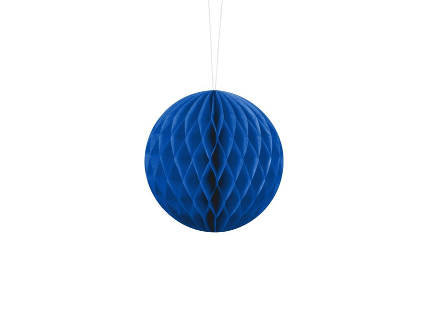 Blauwe Honeycomb 10cm van Partydeco koop je bij Partywinkel