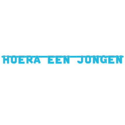 Blauwe Letterslinger Hoera Een Jongen van WeFiesta koop je bij Partywinkel