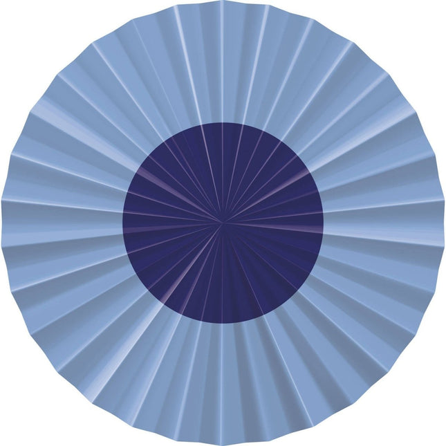 Blauwe Papieren Waaiers 35cm 3st van Folat koop je bij Partywinkel