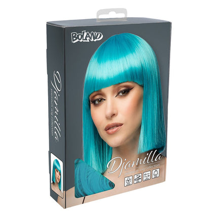 Blauwe Pruik Bob Met Pony van Boland koop je bij Partywinkel