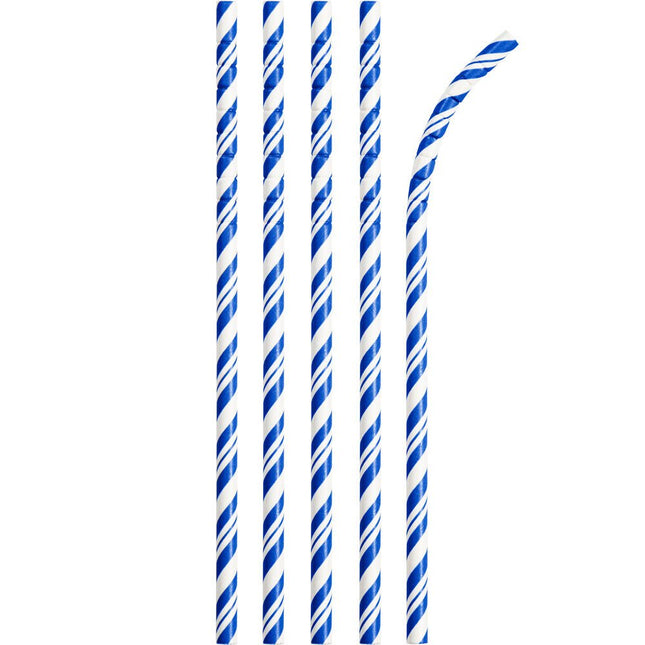 Blauwe Rietjes Gestreept 24st van Creative Converting koop je bij Partywinkel