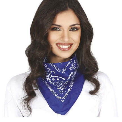 Blauwe Sjaal Bandana van Fiestas Guirca koop je bij Partywinkel