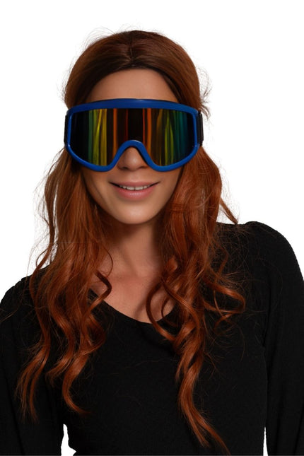 Blauwe Skibril Holografisch van Partychimp koop je bij Partywinkel