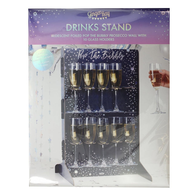 Blauwe Tafeldecoratie Prosecco Standaard 60cm van Ginger Ray koop je bij Partywinkel